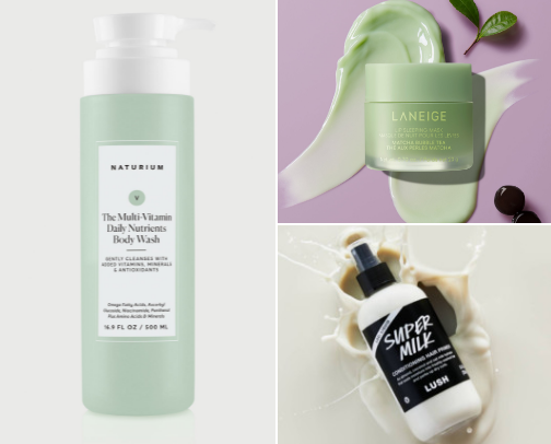 skincare/haircare/bodycare favorites cover photo collage