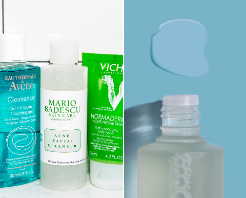 Face care for oily skin cover photo collage