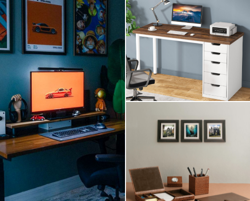 Workspace Upgrades That Boost Productivity & Transform Your Home Office cover photo collage