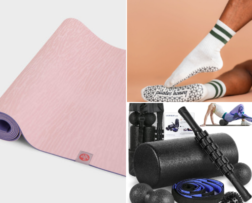 My Honest Mat Pilates Essentials for Working Out at Home cover photo collage