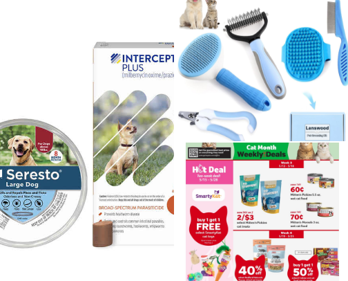 Save on Petcare Products cover photo collage