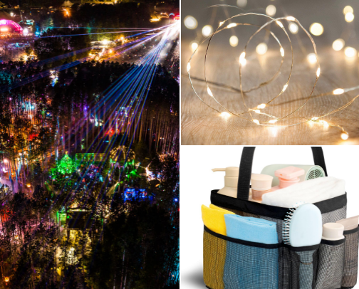 Electric Forest Enchanted Camping Essentials cover photo collage