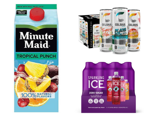 Drinks found in our refrigerator cover photo collage