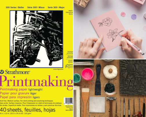 Everything for Printmaking at Home! cover photo collage