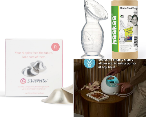 Pumping and breastfeeding items that saved me postpartum cover photo collage