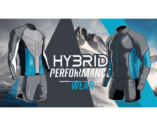 Hybrid performance wear cover photo collage