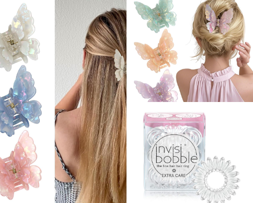 Hair accessories cover photo collage