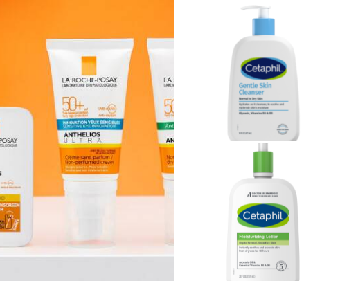 Skincare essentials cover photo collage