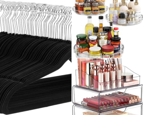 Home & Closet Organization Finds: Storage Bins, Drawer Dividers & Space Savers cover photo collage