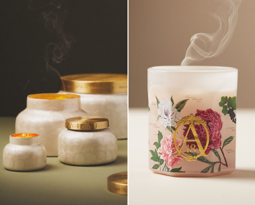 Anthropologie best candle scents. cover photo collage