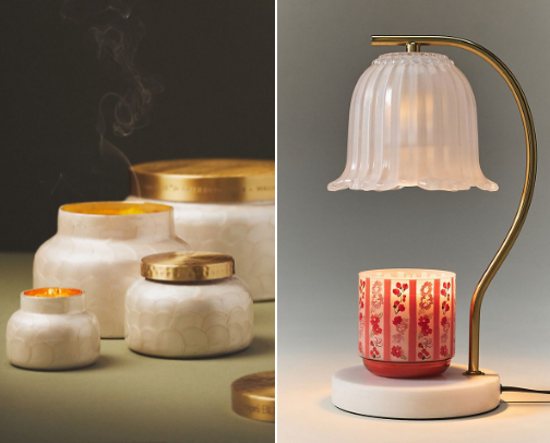 My Favorite Anthropologie candles. cover photo collage