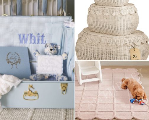 Sweetest nursery finds- when pretty meets practical. cover photo collage