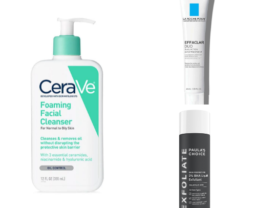 Skincare Products for Acne cover photo collage