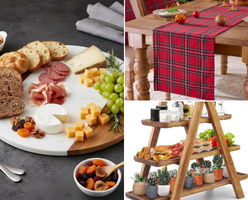 Christmas Party Hosting: Festive Table Ideas + Easy Party Food cover photo collage