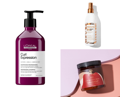What I Use for My Dry, Low-Porosity Curly Hair cover photo collage