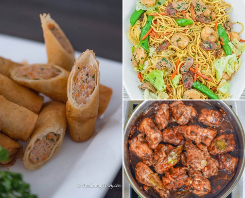 Filipino foods style Asian cuisine cover photo collage