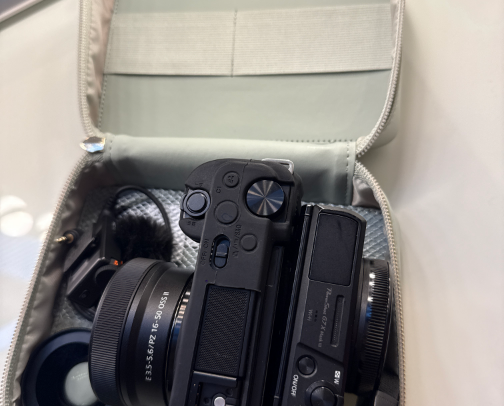 Camera travel case cover photo collage