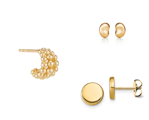 Minimalist Gold Stud Earrings cover photo collage