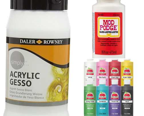 Art supplies cover photo collage