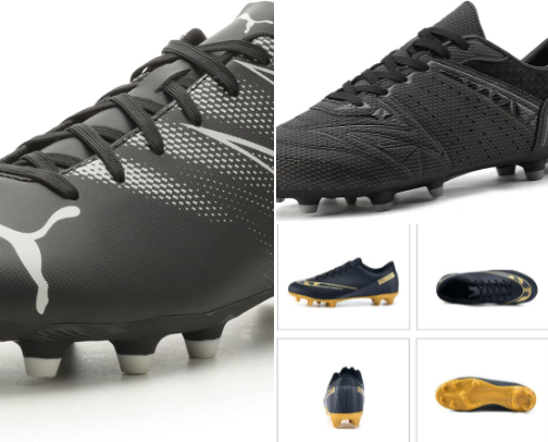 Football shoes cover photo collage