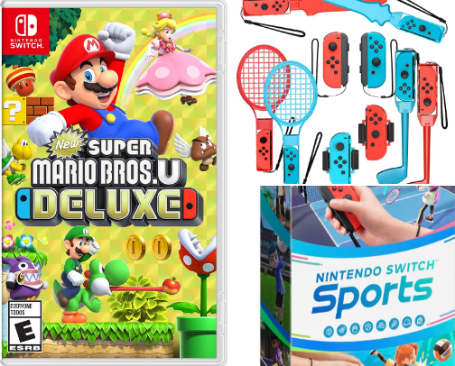 Nintendo Switch Games and Accessories cover photo collage