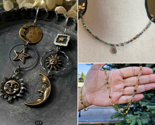 Hippie,Boho,70s Jewelry and Accessories cover photo collage