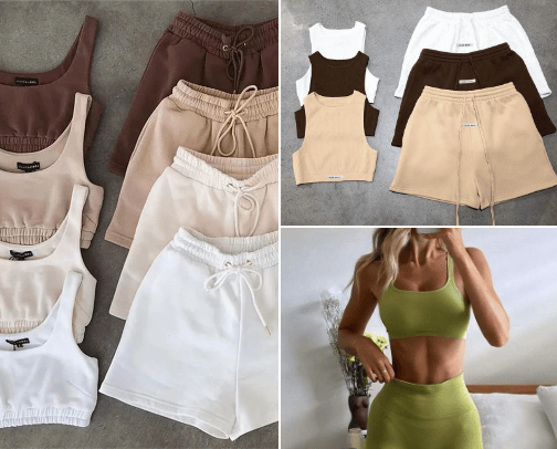 Gym clothes cover photo collage