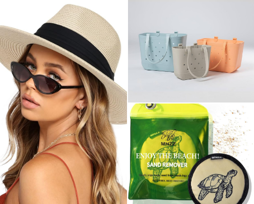 Family Beach Vacation Packing List cover photo collage