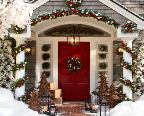 Outdoor Christmas decor cover photo collage