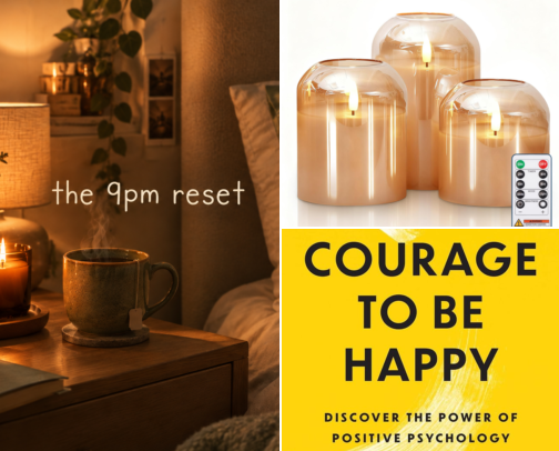 Cozy on purpose: my evening wind-down cover photo collage