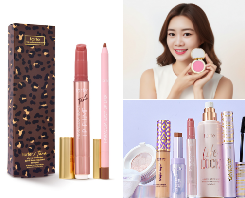 Tarte Make up cover photo collage