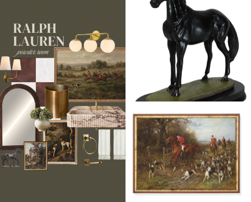 Ralph Lauren Inspired Bathroom cover photo collage