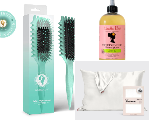 Curly hair essentials cover photo collage