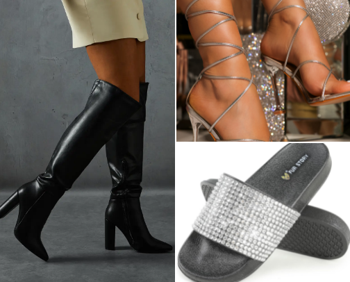 Stepping Out In Style👠 Luxe Heels,Chic boots &Elevated essentials cover photo collage