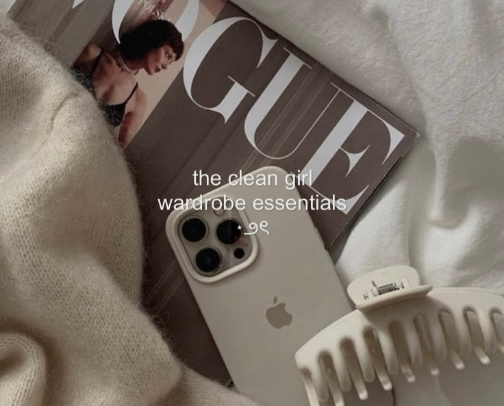 the clean girl wardrobe essentials ⋆౨ৎ cover photo collage
