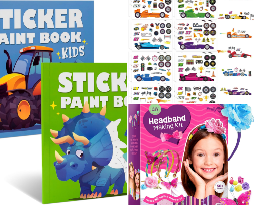 Kids activities and supplies cover photo collage