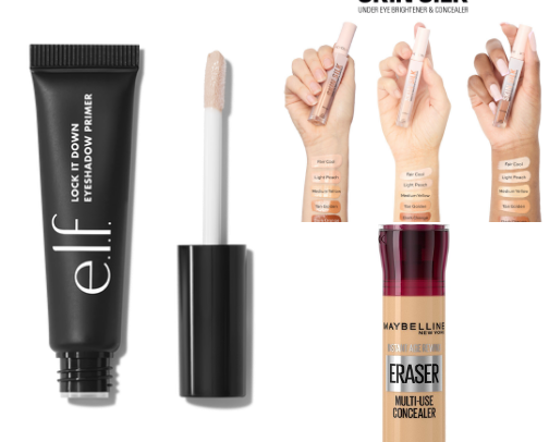 Drugstore everyday makeup routine cover photo collage