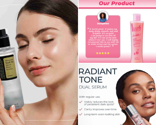 BEST OF BEAUTY: shower gels, lotions, serum, supplements and more for  flawless skin🎀 cover photo collage