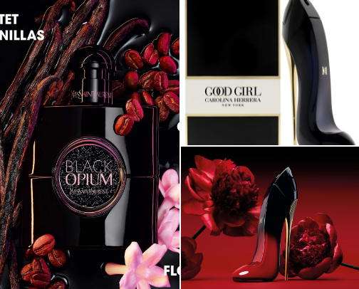 The best fragrances for woman. cover photo collage