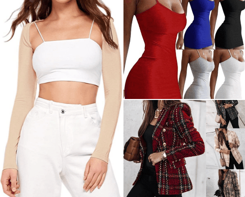 odeća za žene cover photo collage