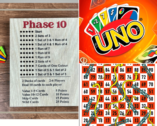Board games/card games cover photo collage