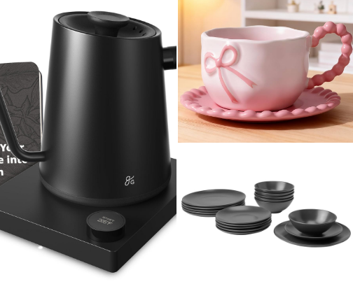 Aesthetic Home Starter Pack | Cute Mugs, Plates, Kettles & Decor That Make You Happy To Be Home cover photo collage