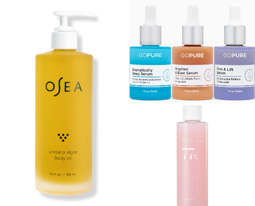 Favorite skin & body care (skincare, indoor tanning, fragrance + more) cover photo collage