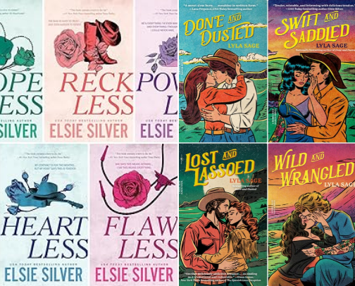 Cowboy Romance book recs cover photo collage
