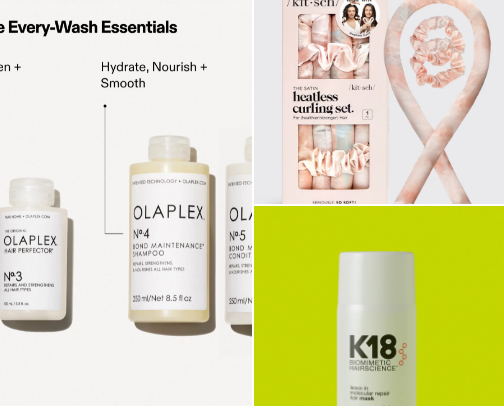 Hair products cover photo collage