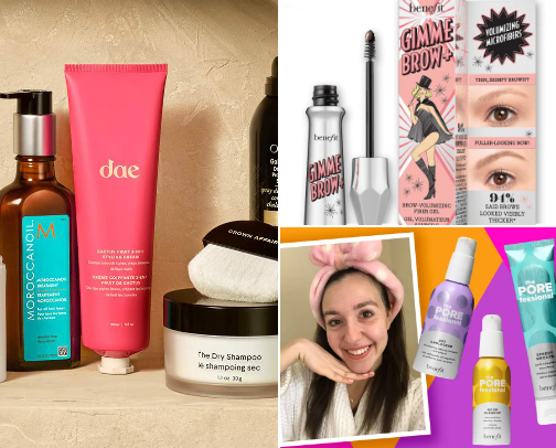 Small gifts – cosmetics, makeup, and skincare. cover photo collage