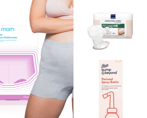Postpartum essentials! cover photo collage
