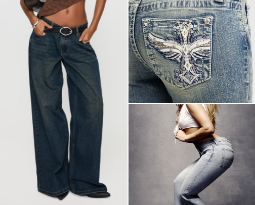 2000s Low Rise Jeans cover photo collage
