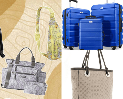 Luggages and bags cover photo collage