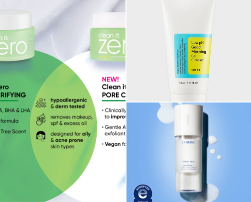 Essentials in skincare : basic and affordable products, tips and extras. cover photo collage